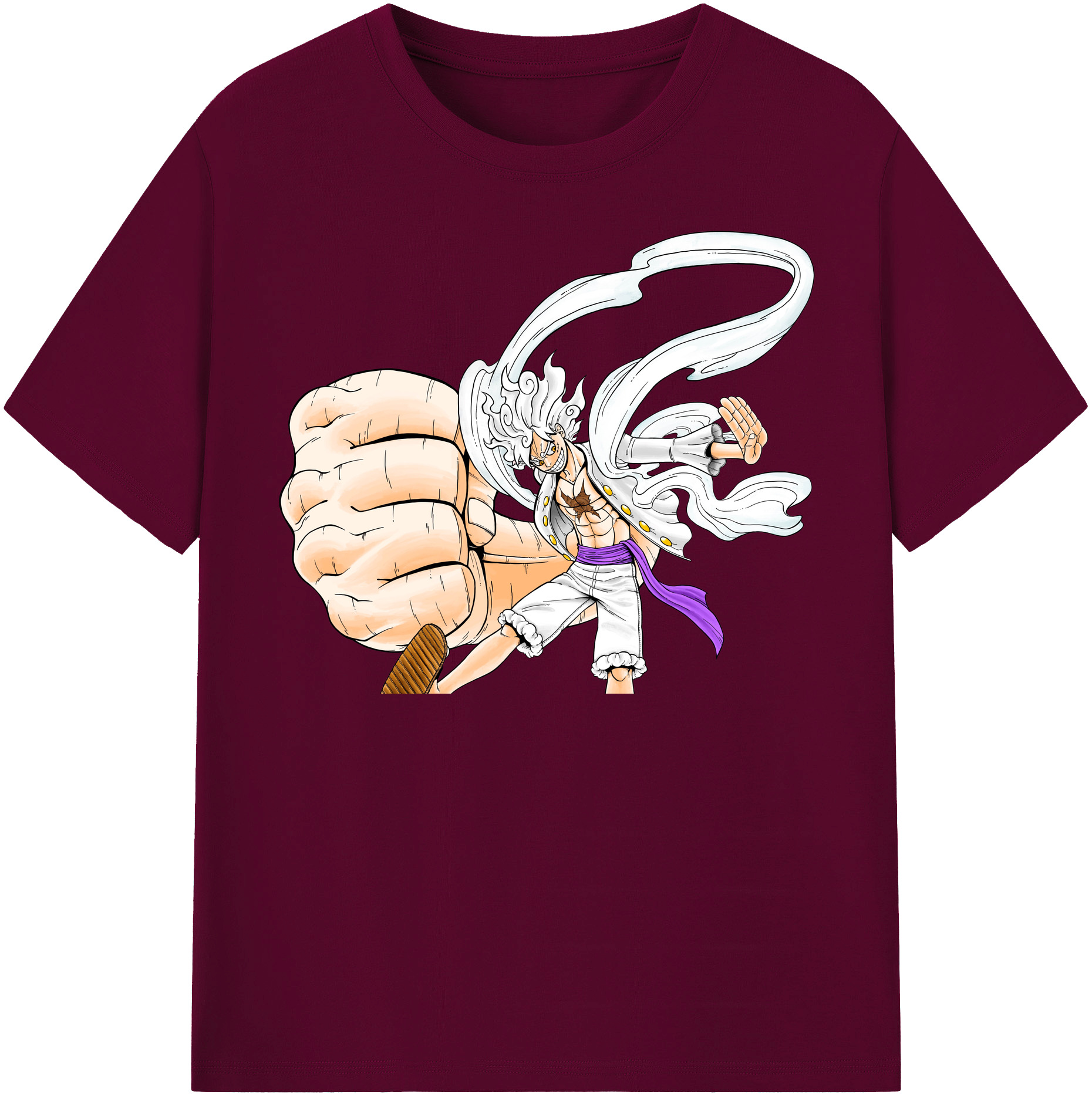 ワンピース モンキー・D・ルフィ ONE PIECE Monkey D. Luffy レディースカジュアルプリントTシャツ（綿100％）